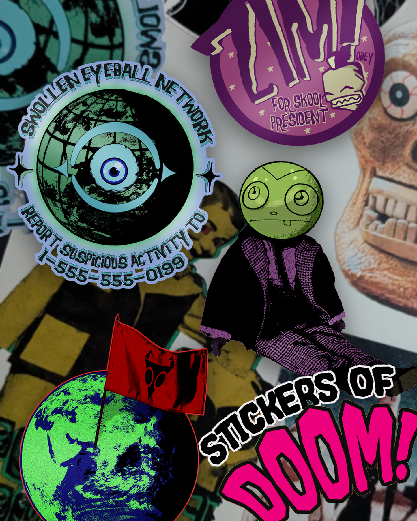Invader Zim Stickers of Doom!