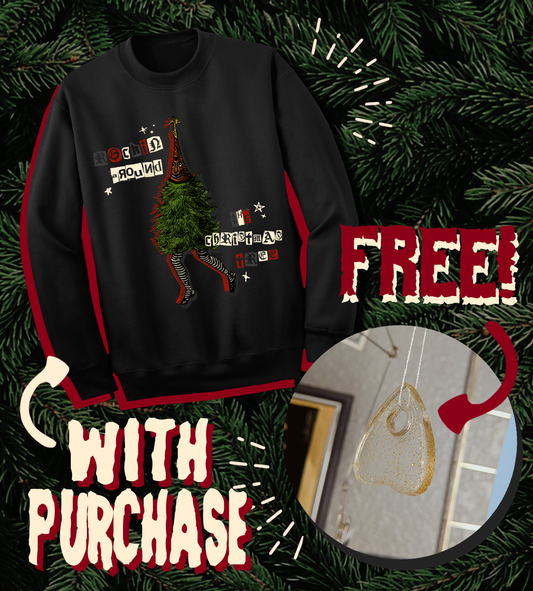 Rockin' Around the Christmas Tree Sweatshirt • Punk • Alternative • Unique Christmas Holiday Sweatshirt