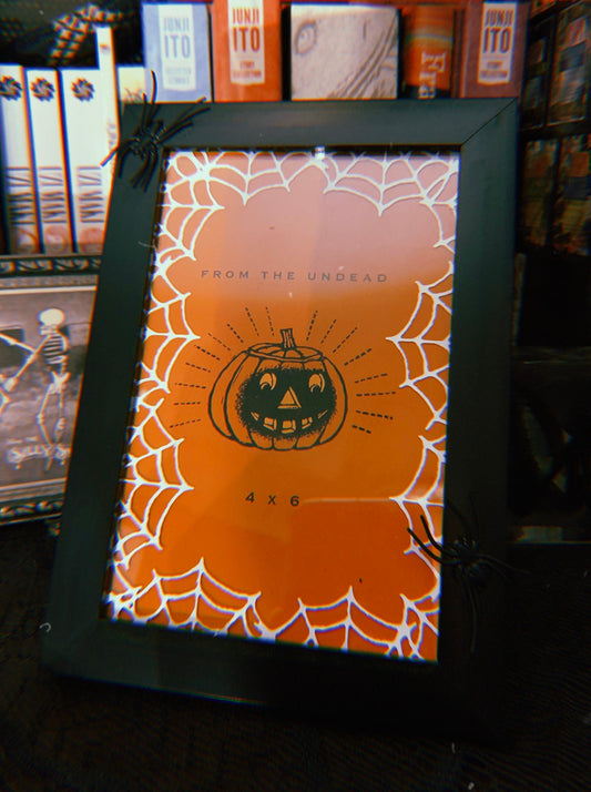 Subtle Spooky Ooky Spiders ~ Halloween 4x6 Picture Frame