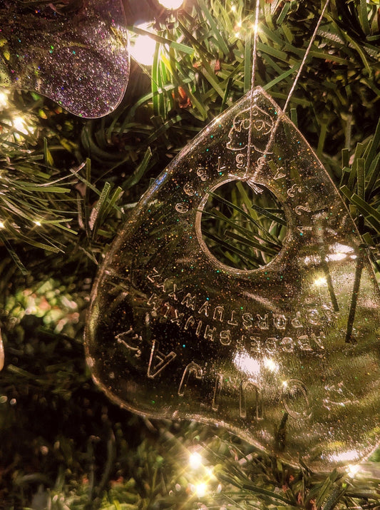 Planchette Christmas Ornament • Purple • Green • Gold
